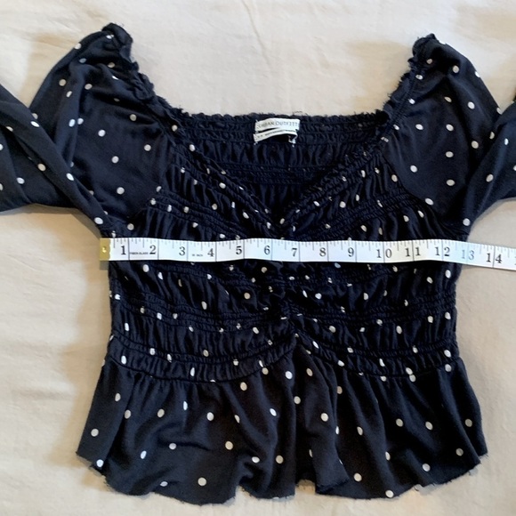 Urban Outfitters Polka Dot Black & White Midriff Top Size Small - Picture 9 of 13